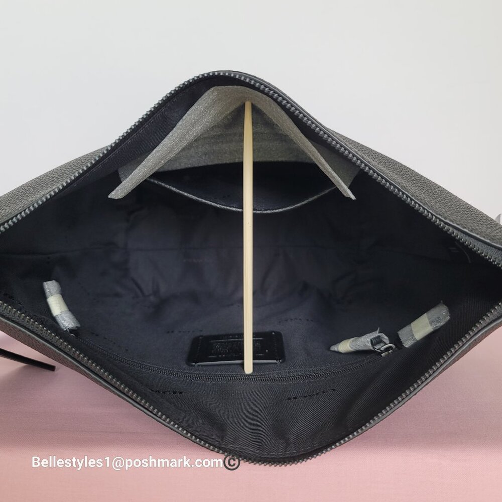 COACH Small Dufflette Pebbled Leather Crossbody Bag -Black color 🎈$189. - Picture 12 of 16